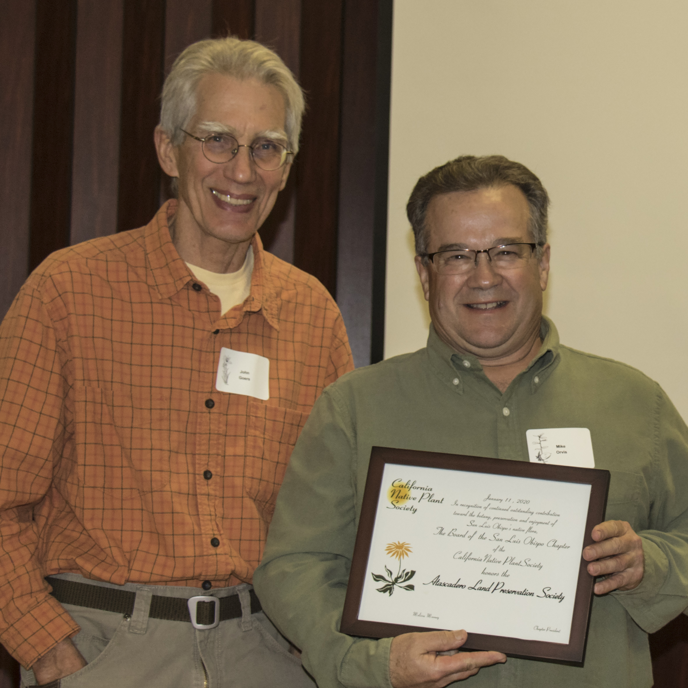 John Goers & Mike Orvis Community Award
