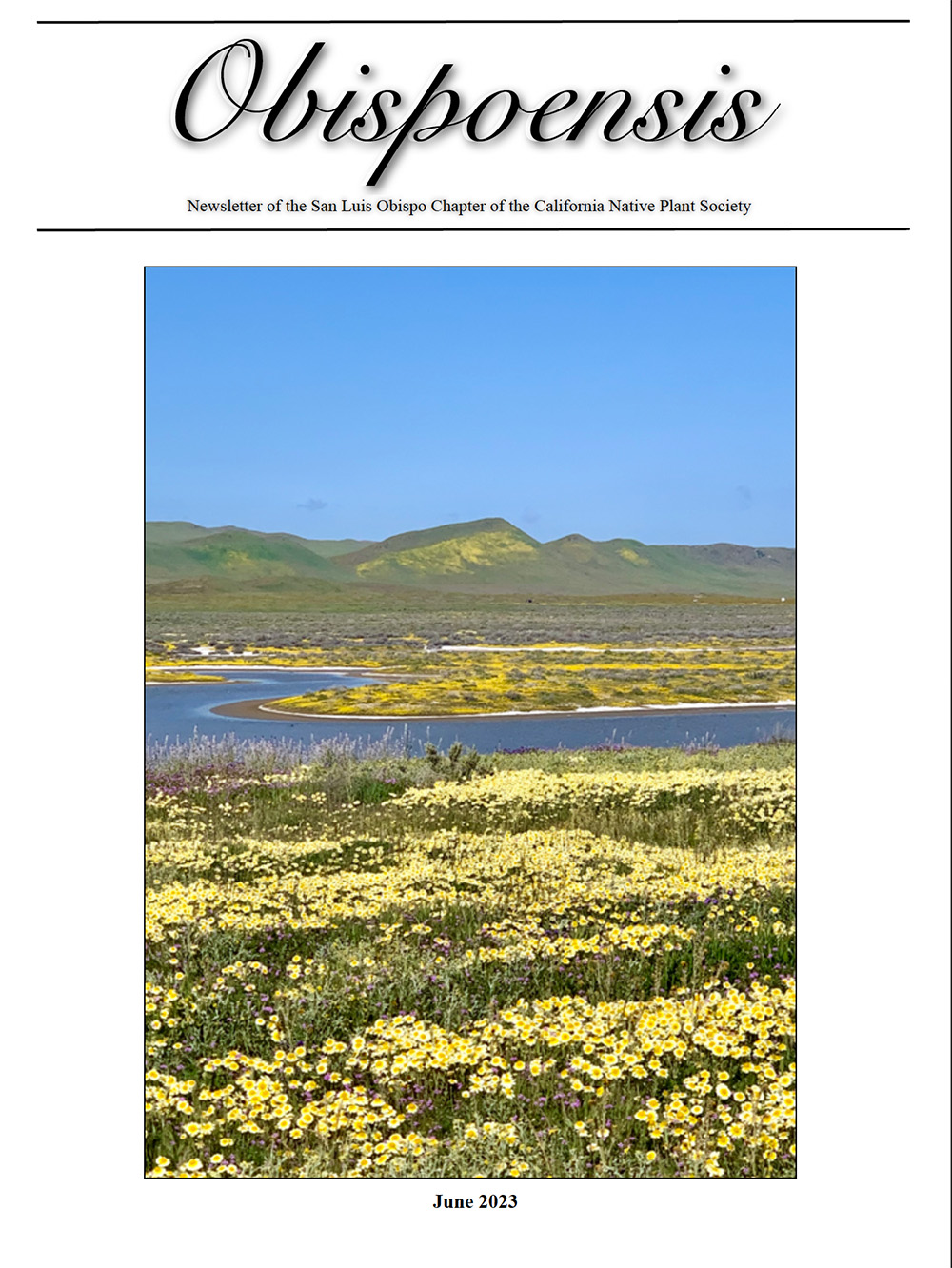June 2023 Obispoensis Newsletter California Native Plant Society San Luis Obispo